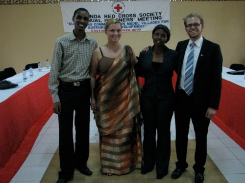 Me and Harald with the Rwanda Red Cross Youth President and Vice President.